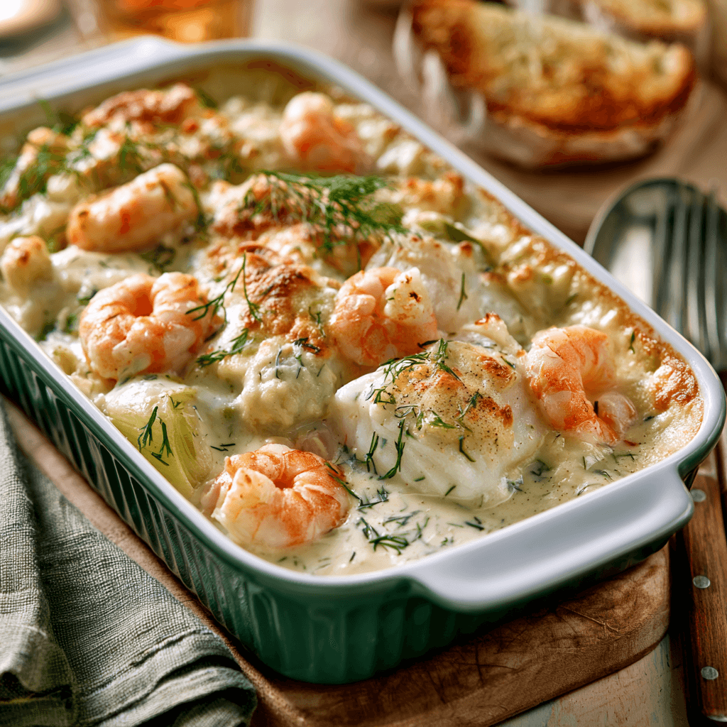 Fish and Shrimp Gratin