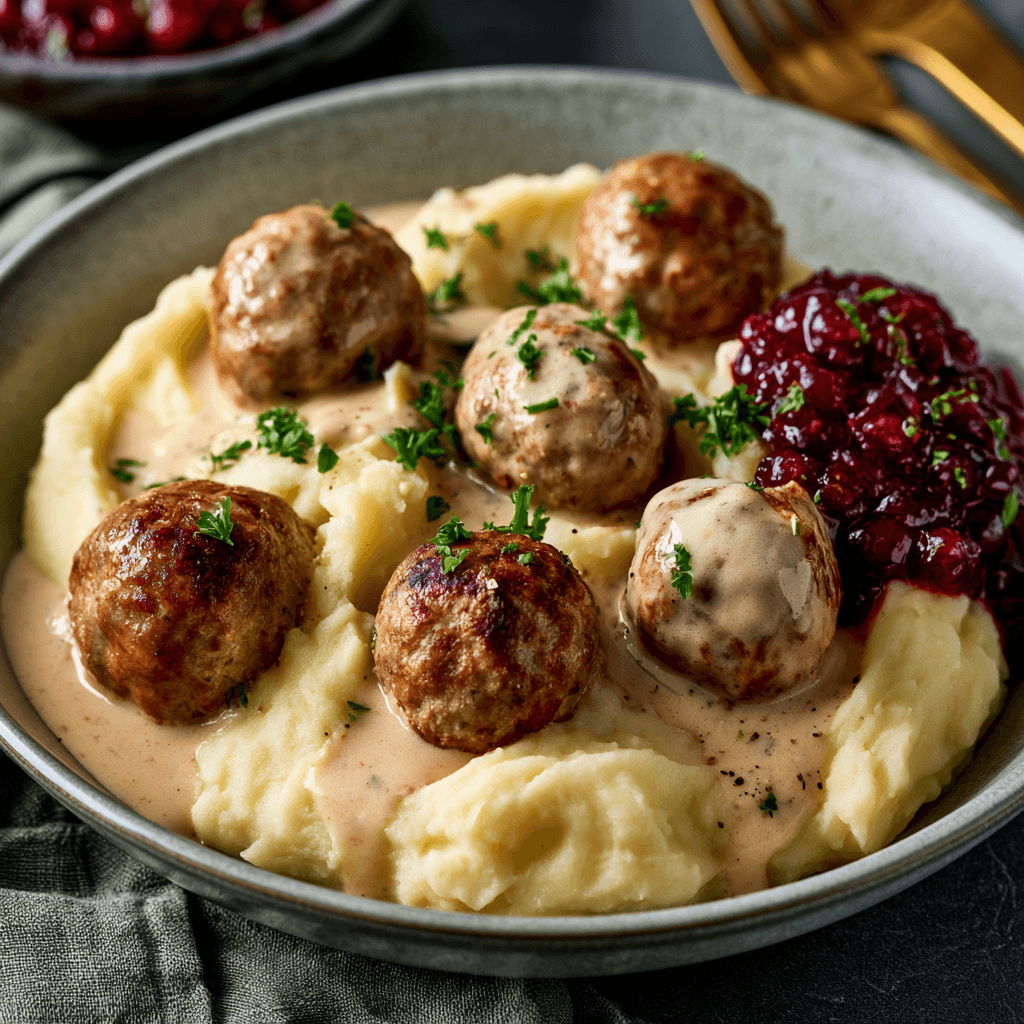 Classic Swedish Meatballs with Cream Sauce